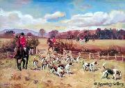 unknow artist Classical hunting fox, Equestrian and Beautiful Horses, 170. oil painting reproduction